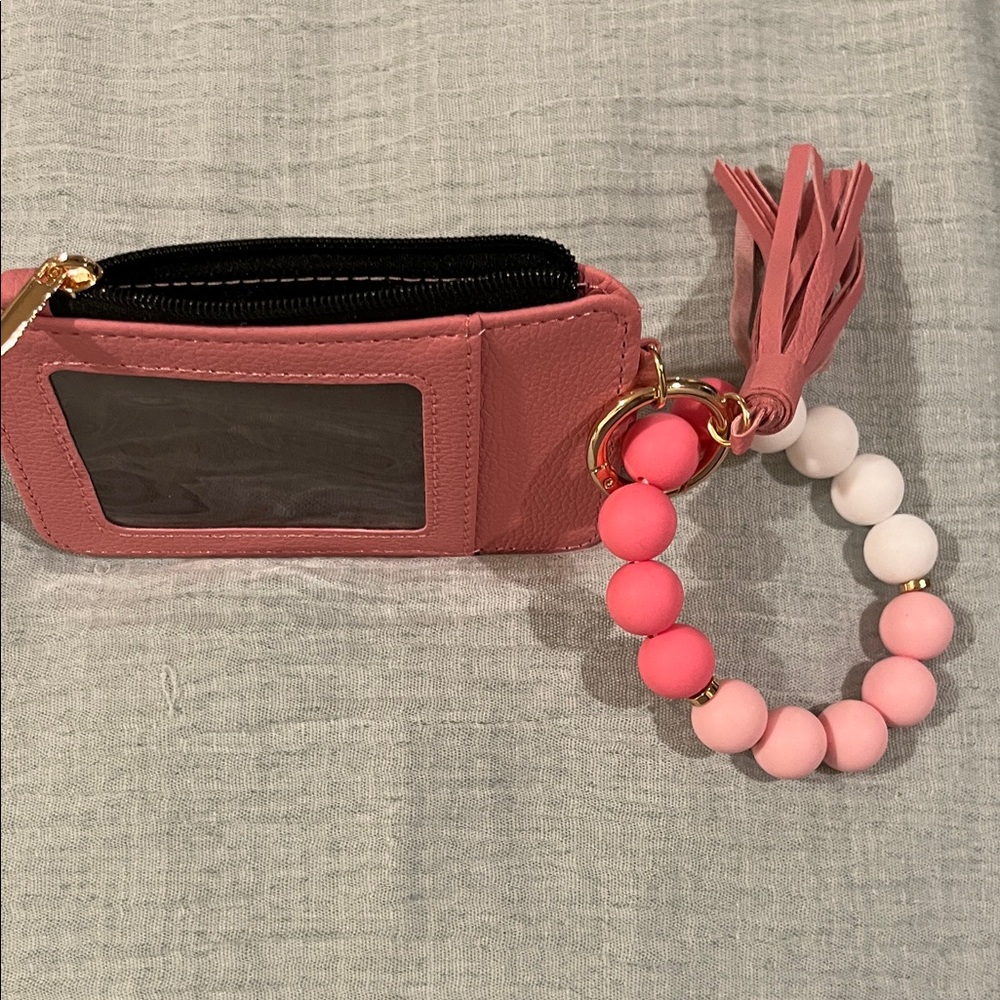 Card Holder with Tassel and Beaded Keychain - Picture 4 of 8